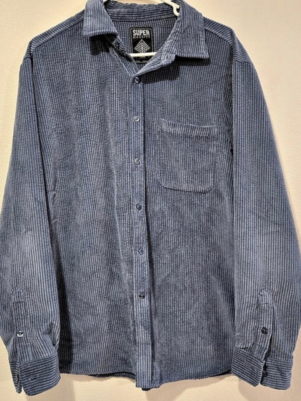 Super Massive Corduroy Button-Down Shirt Size Large Like New